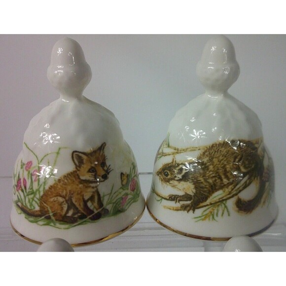 Vintage Oakley Friends of the Forest Fine Bone China Bells England Lot of 17 - Picture 4 of 16